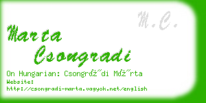 marta csongradi business card